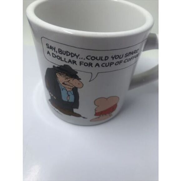 Vintage Ziggy Coffee Mug Tom Wilson 1984  Spare A Dollar For A Cup Of Coffee? - Picture 1 of 5